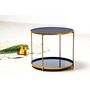 Voir la diapositive 2 : Paris Prix Table d'Appoint Design  Tessa  50cm Bleu & Gris