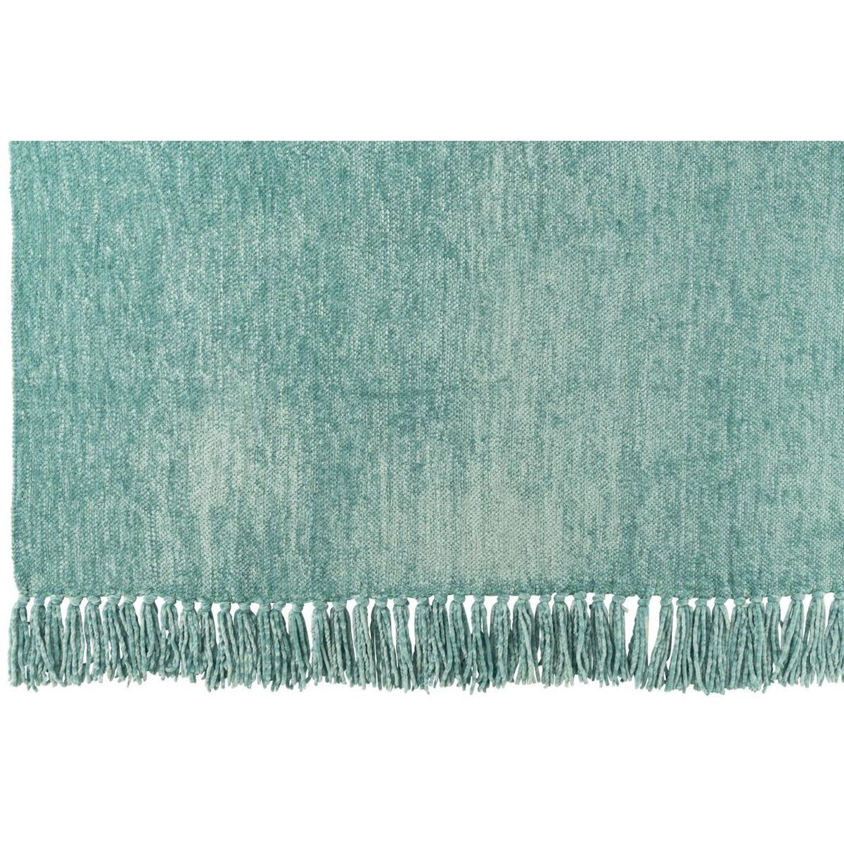 Paris Prix Plaid à Franges  Chenille  130x170cm Turquoise