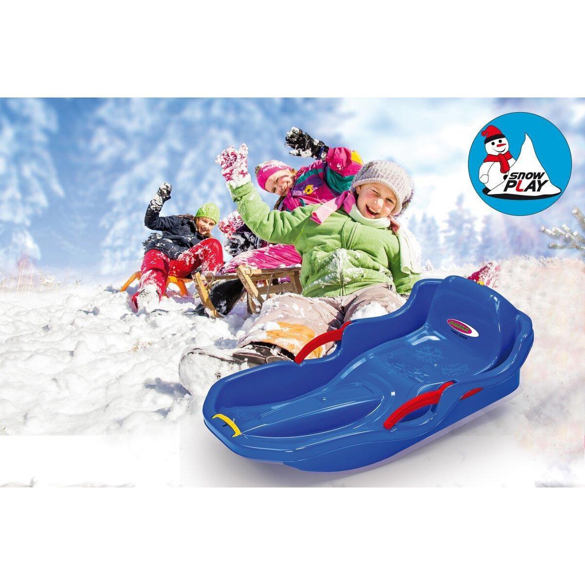 Voir la diapositive 3 : Jamara Snowplay bob comfort 80cm bleu avec freins
