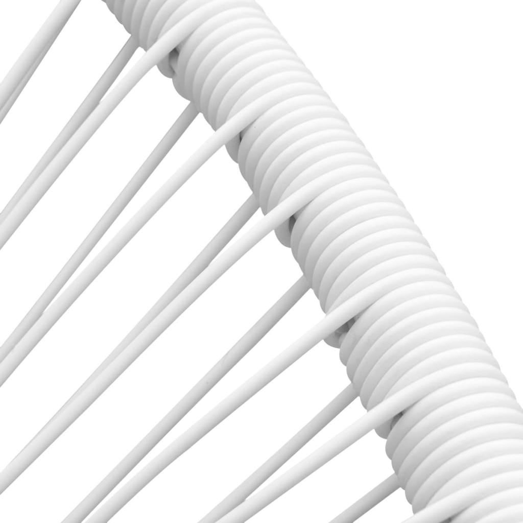 Voir la diapositive 4 : VIDAXL Chaise de jardin en corde forme de lune resine tressee blanc