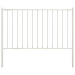 VIDAXL Panneau de cloture poteau Acier enduit poudre 1,7x0,75 m Blanc