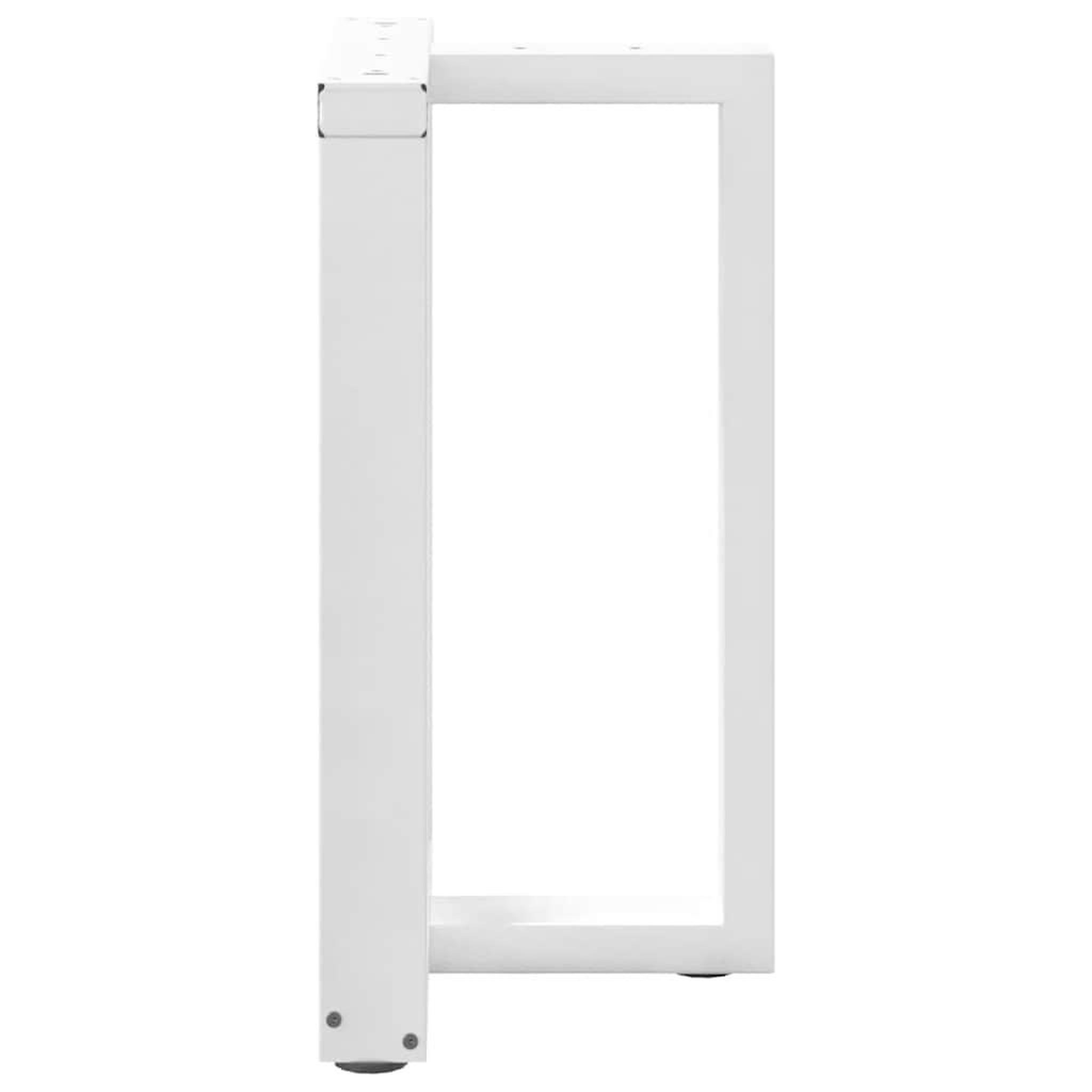 Voir la diapositive 5 : VIDAXL Pieds de table a manger forme de T 2 pcs blanc 50x35x(72-73) cm