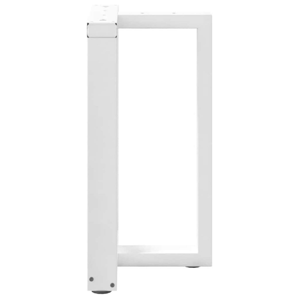 VIDAXL Pieds de table a manger forme de T 2 pcs blanc 50x35x(72-73) cm
