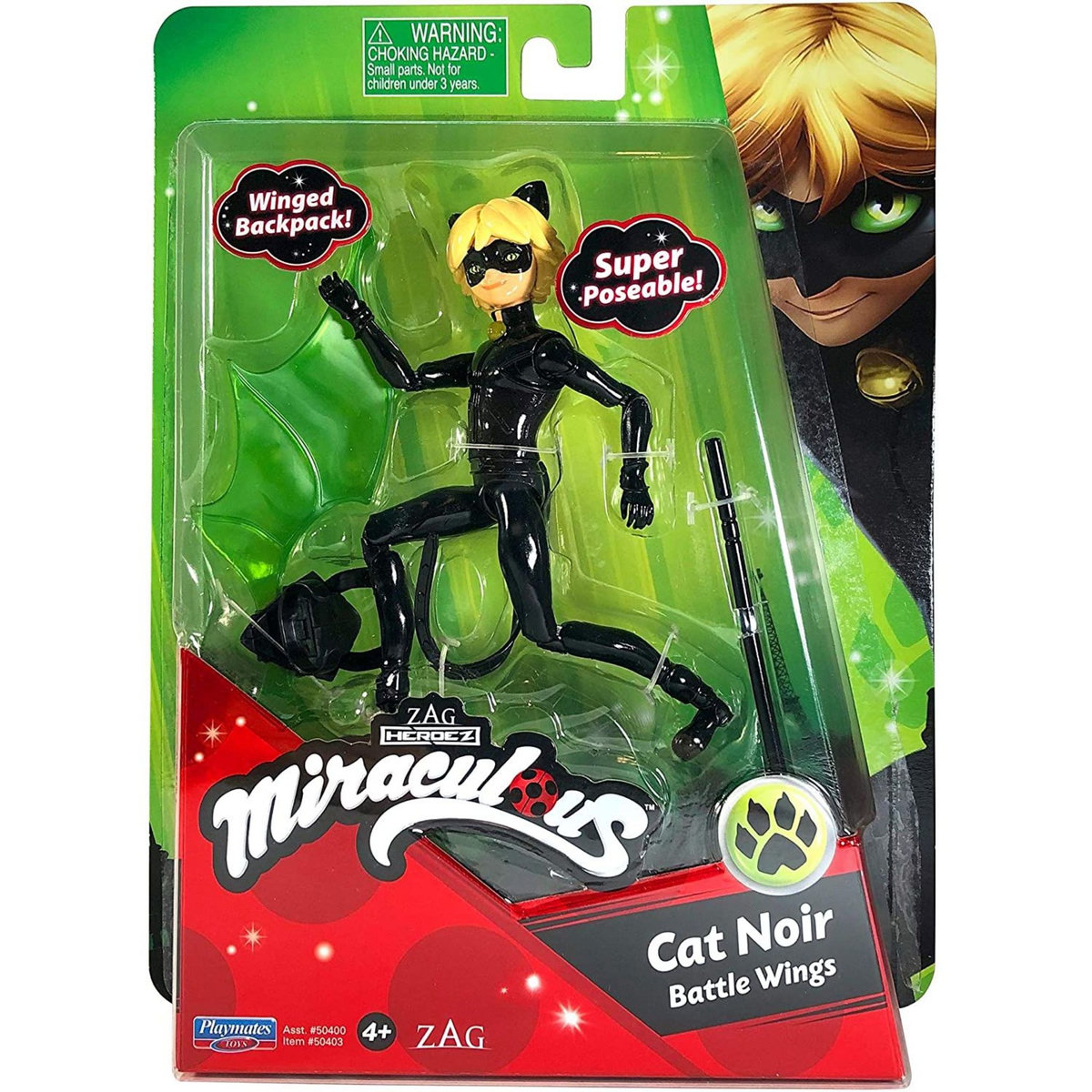 BANDAI Mini-poupée Chat Noir 12 cm Miraculous 