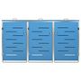 Voir la diapositive 5 : VIDAXL Abri pour trois poubelles 207x77,5x112,5 cm Inox