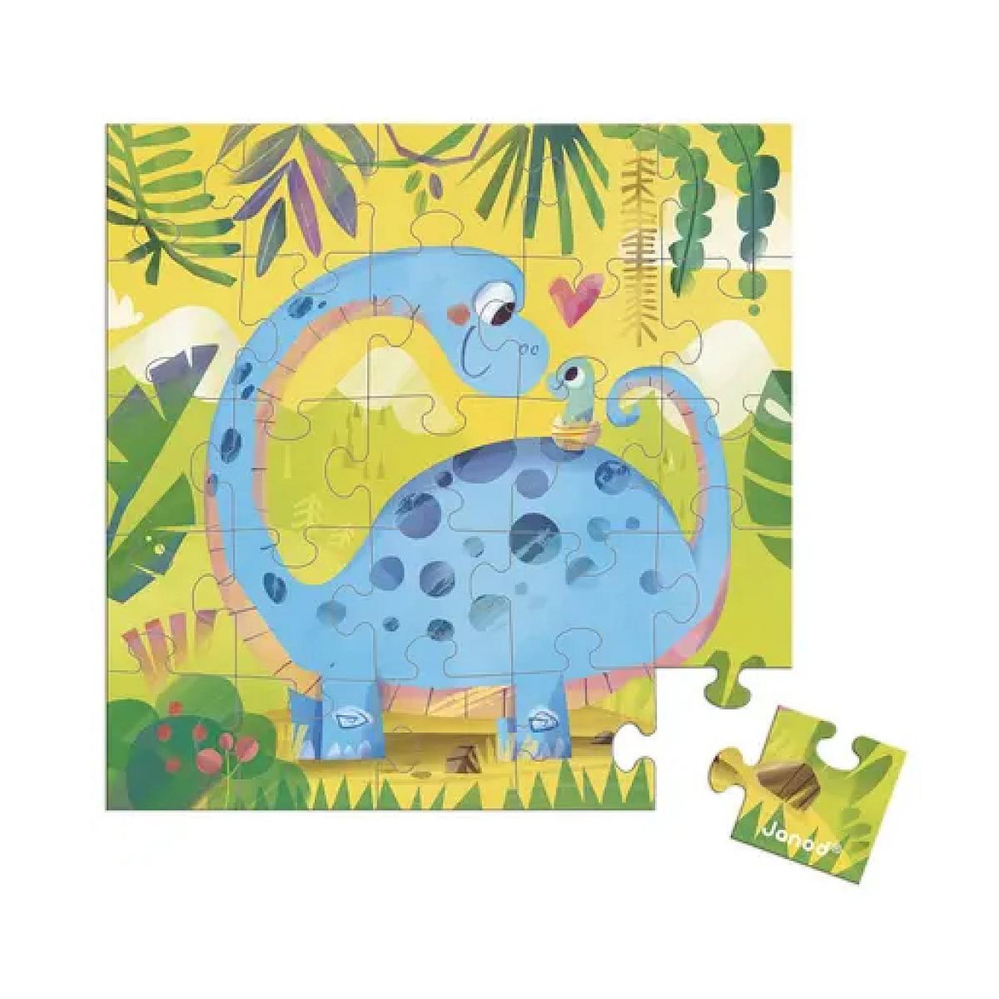 Voir la diapositive 2 : JANOD Carte Cadeau Puzzle 25 Pieces Dinosaures