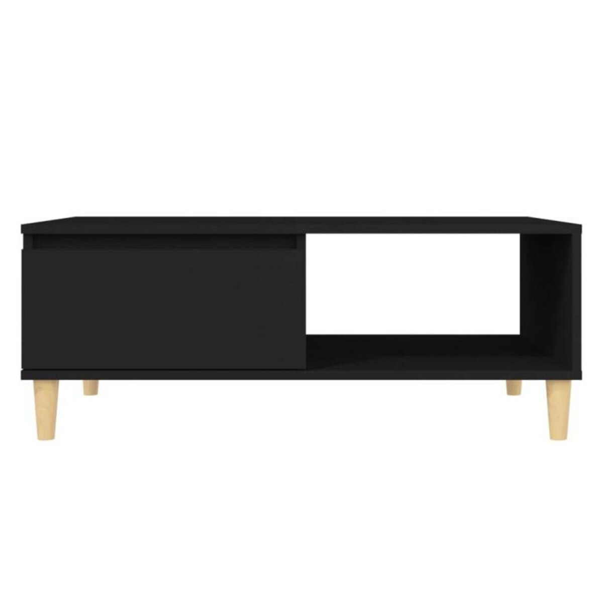 VIDAXL Table basse noir 90x60x35 cm bois d ingénierie