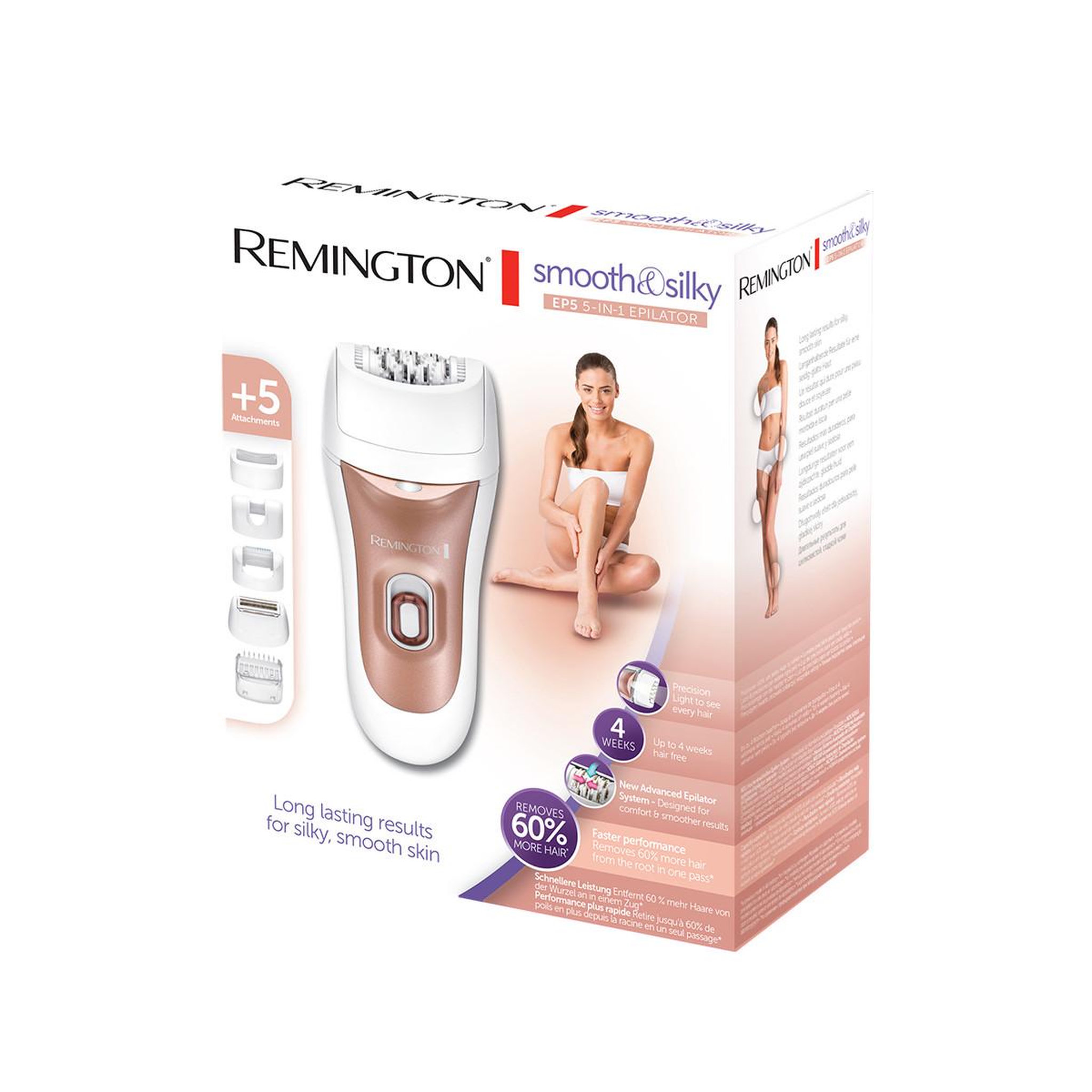 Voir la diapositive 3 : REMINGTON Remington EP7500 épilateur Marron, Blanc
