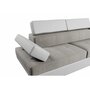 Canapé d'angle droit 5 places tissu simili avec têtières et accoudoir réglables HAWAI2
