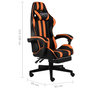 Voir la diapositive 6 : VIDAXL Fauteuil de jeux video et repose-pied Noir et orange Similicuir