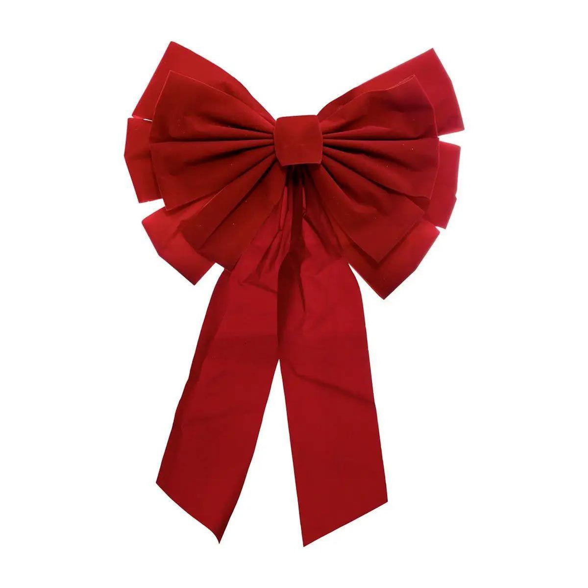 ATMOSPHERA Nœud Déco Velours  Soir de Noël  60cm Rouge