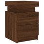 Voir la diapositive 6 : VIDAXL Tables de chevet et lumières LED 2 pcs chêne marron 35x39x55 cm