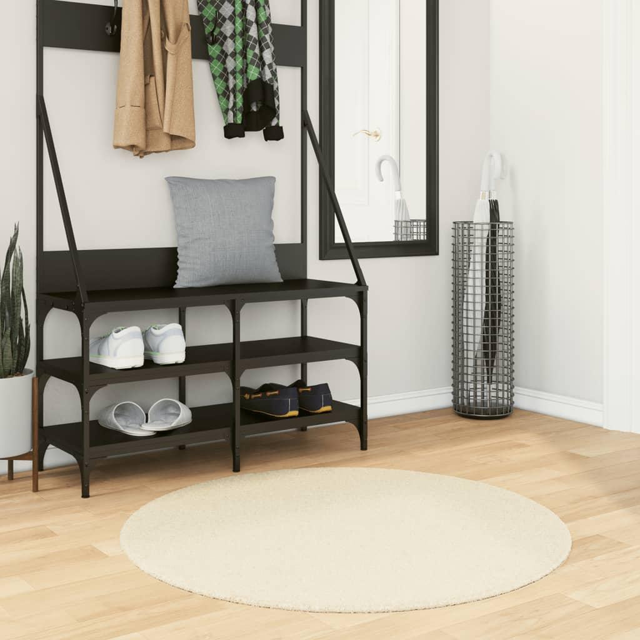 VIDAXL Tapis HUARTE a poils courts doux et lavable creme Ø 100 cm