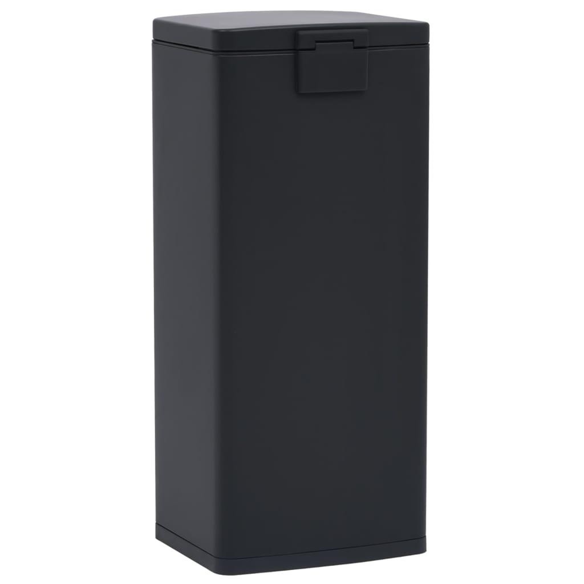 Voir la diapositive 5 : VIDAXL Poubelle a pedale anti-empreinte 30 L Noir Acier inoxydable
