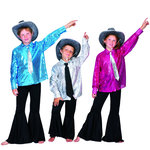 FUNNY FASHION Pantalon Disco Noir - 5/7 ans (110 à 122 cm)