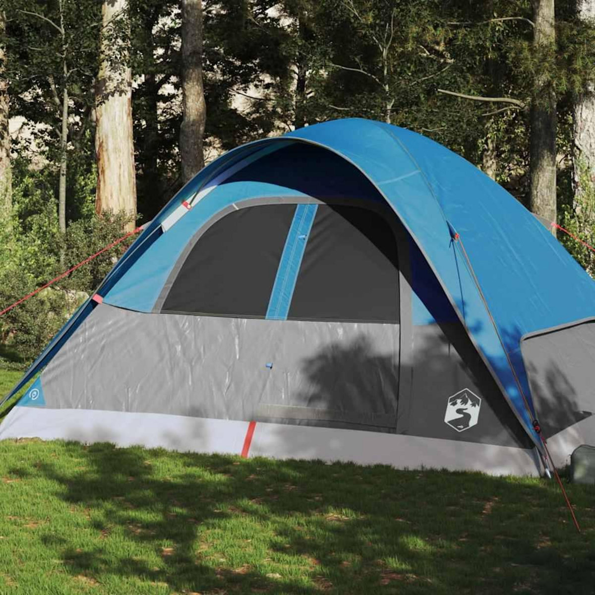 VIDAXL Tente familiale a dome 6 personnes bleu impermeable