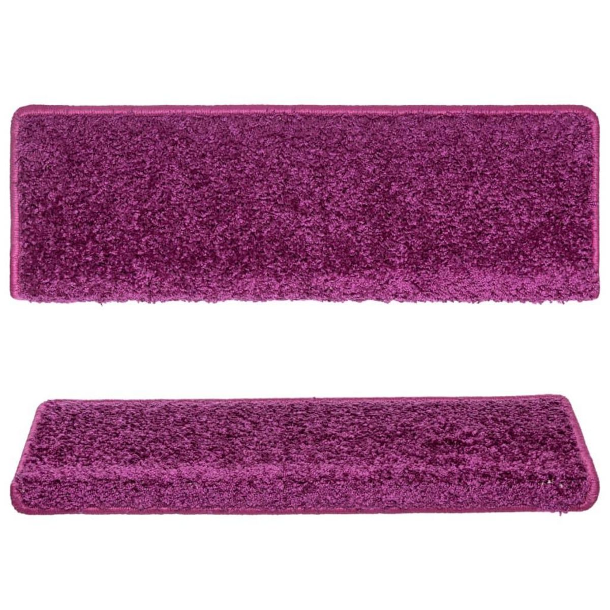 VIDAXL Tapis d'escalier 15 pcs 65x21x4 cm Violet