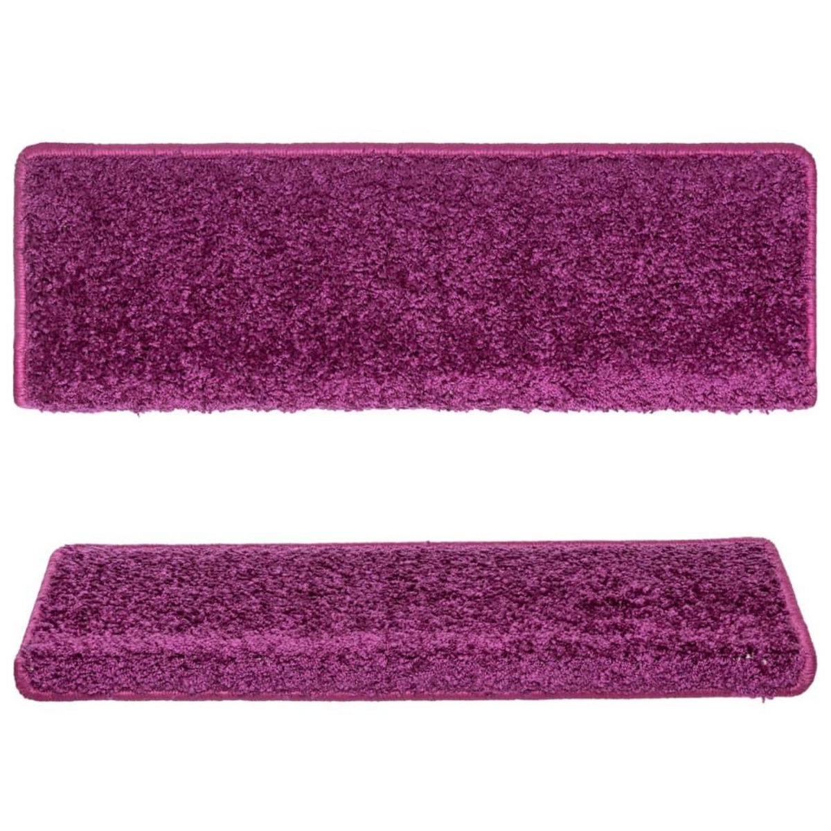 VIDAXL Tapis d'escalier 15 pcs 65x21x4 cm Violet