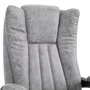 Voir la diapositive 6 : HOMCOM Fauteuil de bureau direction massant chauffant hauteur réglable dossier inclinable repose-pied revêtement synthétique gris