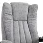 Voir la diapositive 6 : HOMCOM Fauteuil de bureau direction massant chauffant hauteur réglable dossier inclinable repose-pied revêtement synthétique gris