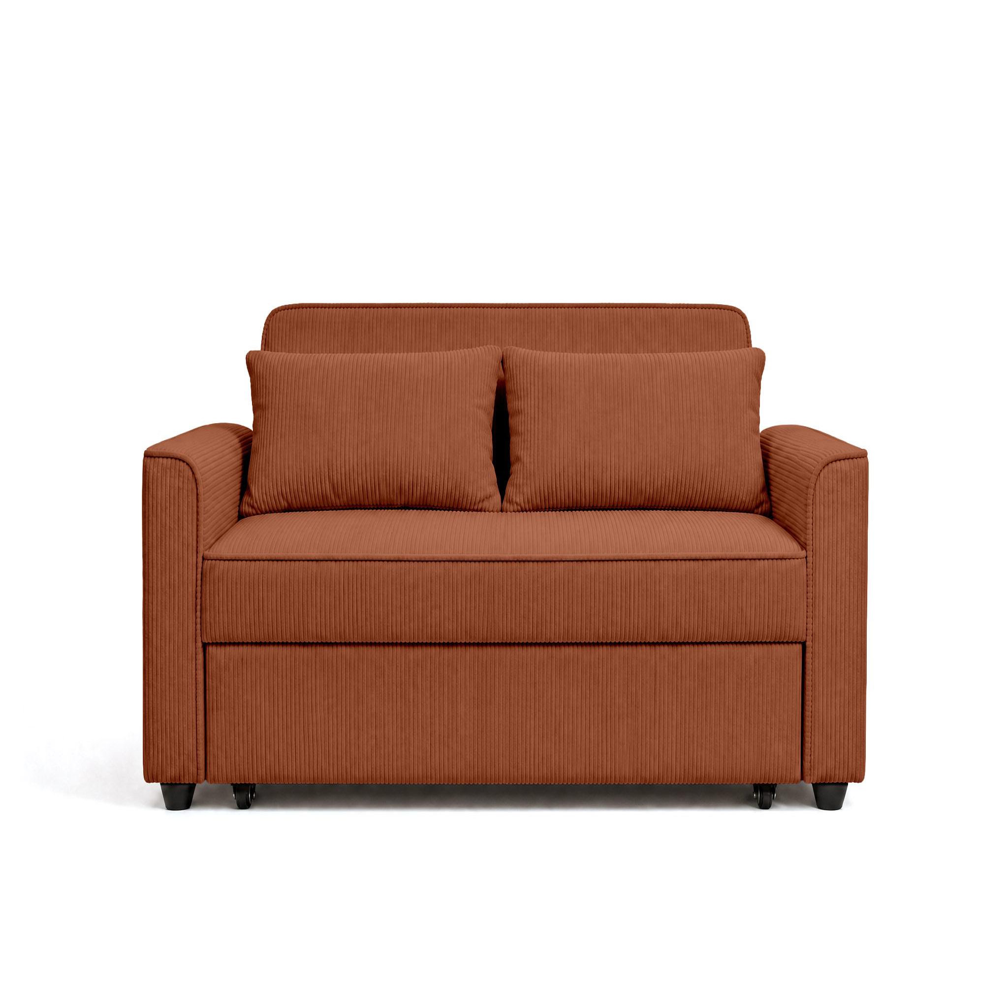 Voir la diapositive 1 : BEST MOBILIER Ernest - canapé droit 2 places convertible en velours côtelé