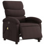 Voir la diapositive 3 : VIDAXL Fauteuil de massage inclinable electrique Marron fonce Tissu