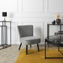 Voir la diapositive 2 : The Home Deco Factory Fauteuil crapaud en velours Giulia