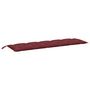 Voir la diapositive 2 : VIDAXL Coussin de banc de jardin rouge bordeaux melange tissu