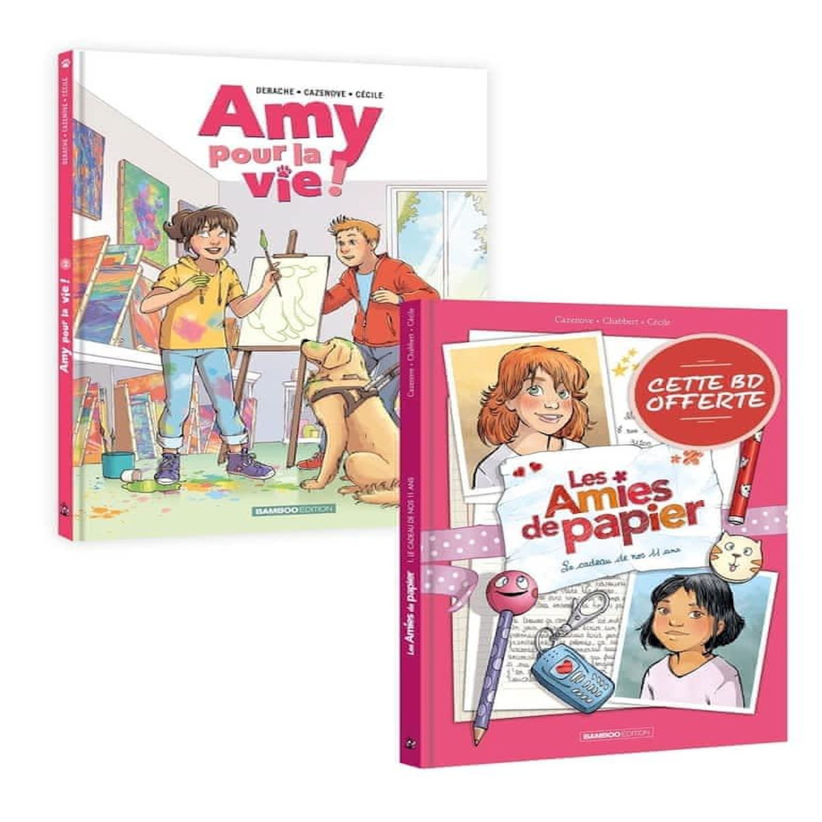 AMY POUR LA VIE ! TOME 2 : AVEC LES AMIES DE PAPIER TOME 1 OFFERT, Cazenove Christophe