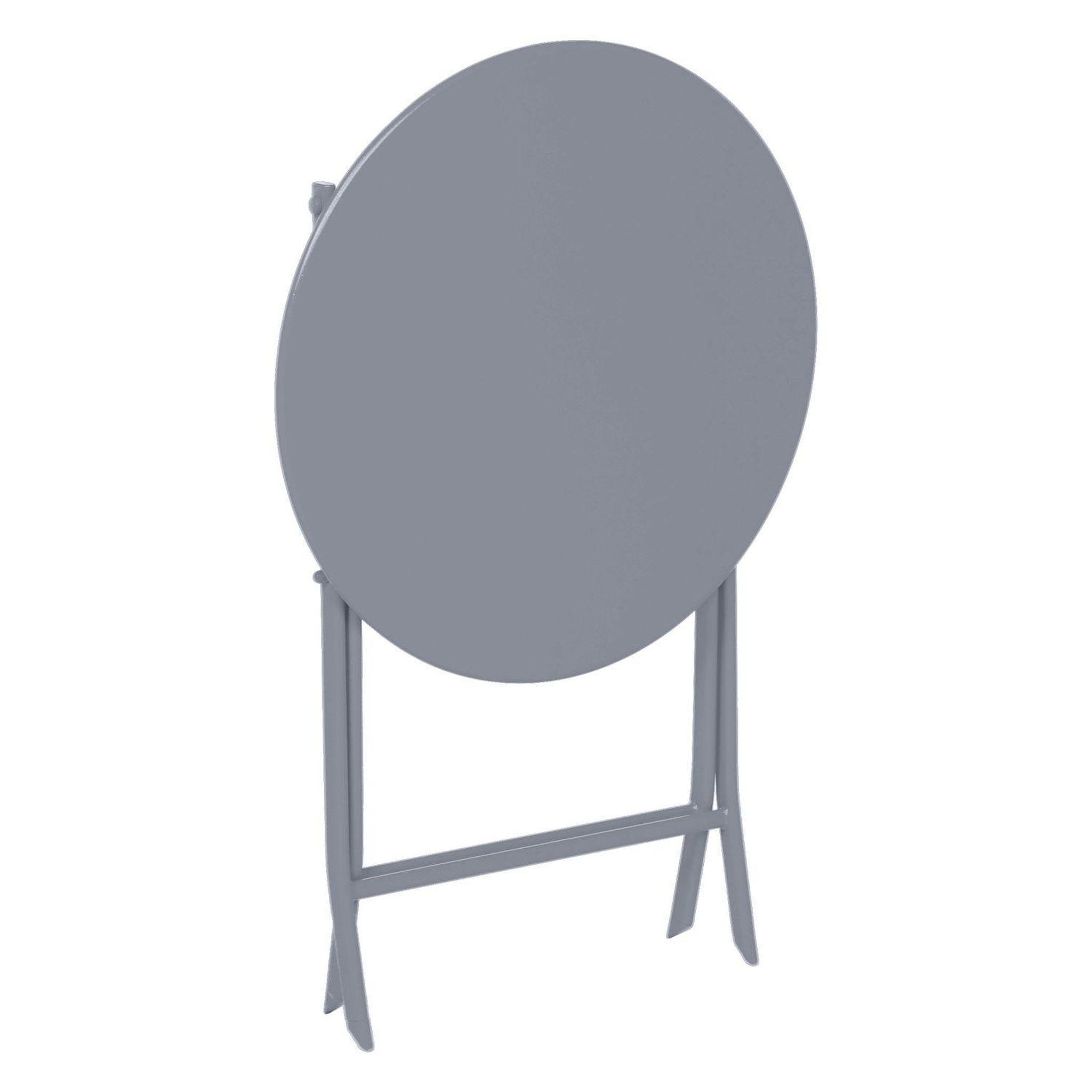Voir la diapositive 2 : HESPERIDE Table de jardin pliante ronde greensboro - 2 places