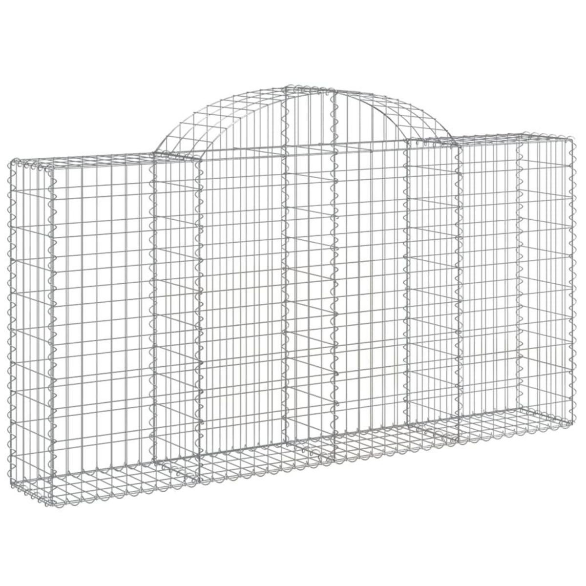 VIDAXL Paniers a gabions arques 18 pcs 200x30x100/120 cm Fer galvanise