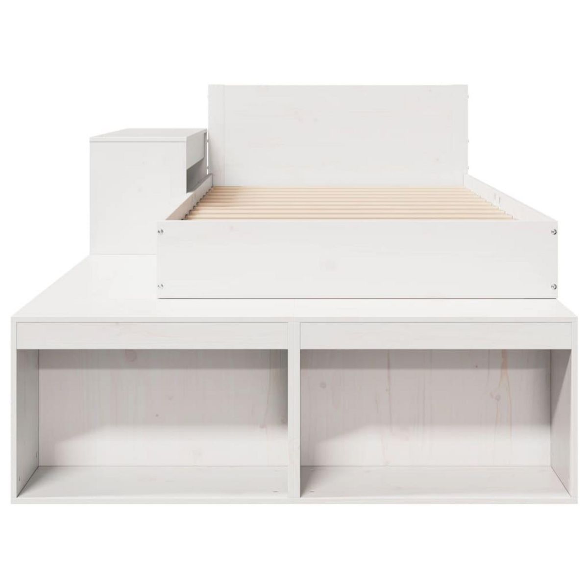 VIDAXL Cadre de lit sans matelas blanc 75x190 cm bois de pin massif