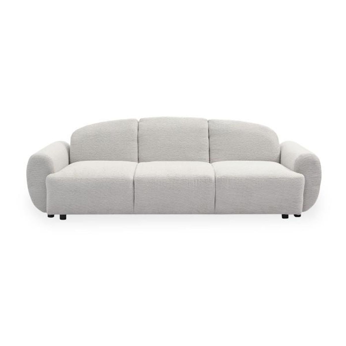 Paris Prix Canapé Convertible 3 Places en Tissu  Buddy  234cm Gris