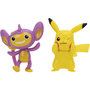 Voir la diapositive 2 : BANDAI Pokémon - Pack de 2 figurines 5 cm Pikachu et Capumain