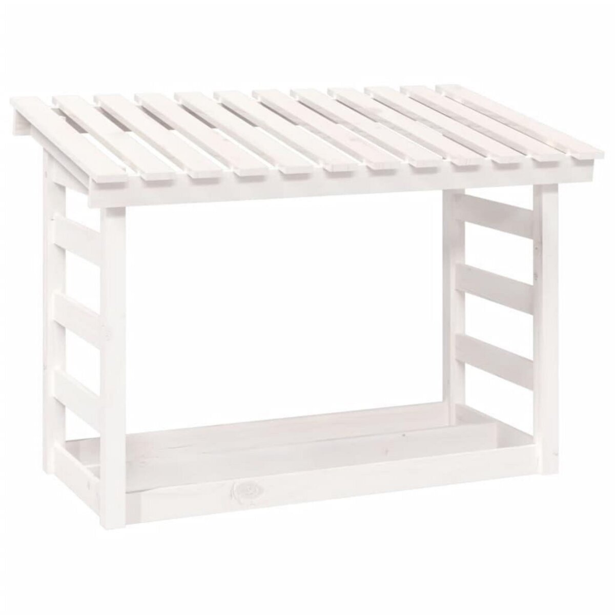 VIDAXL Support pour bois de chauffage Blanc 108x64,5x78 cm Bois de pin