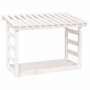 Voir la diapositive 2 : VIDAXL Support pour bois de chauffage Blanc 108x64,5x78 cm Bois de pin