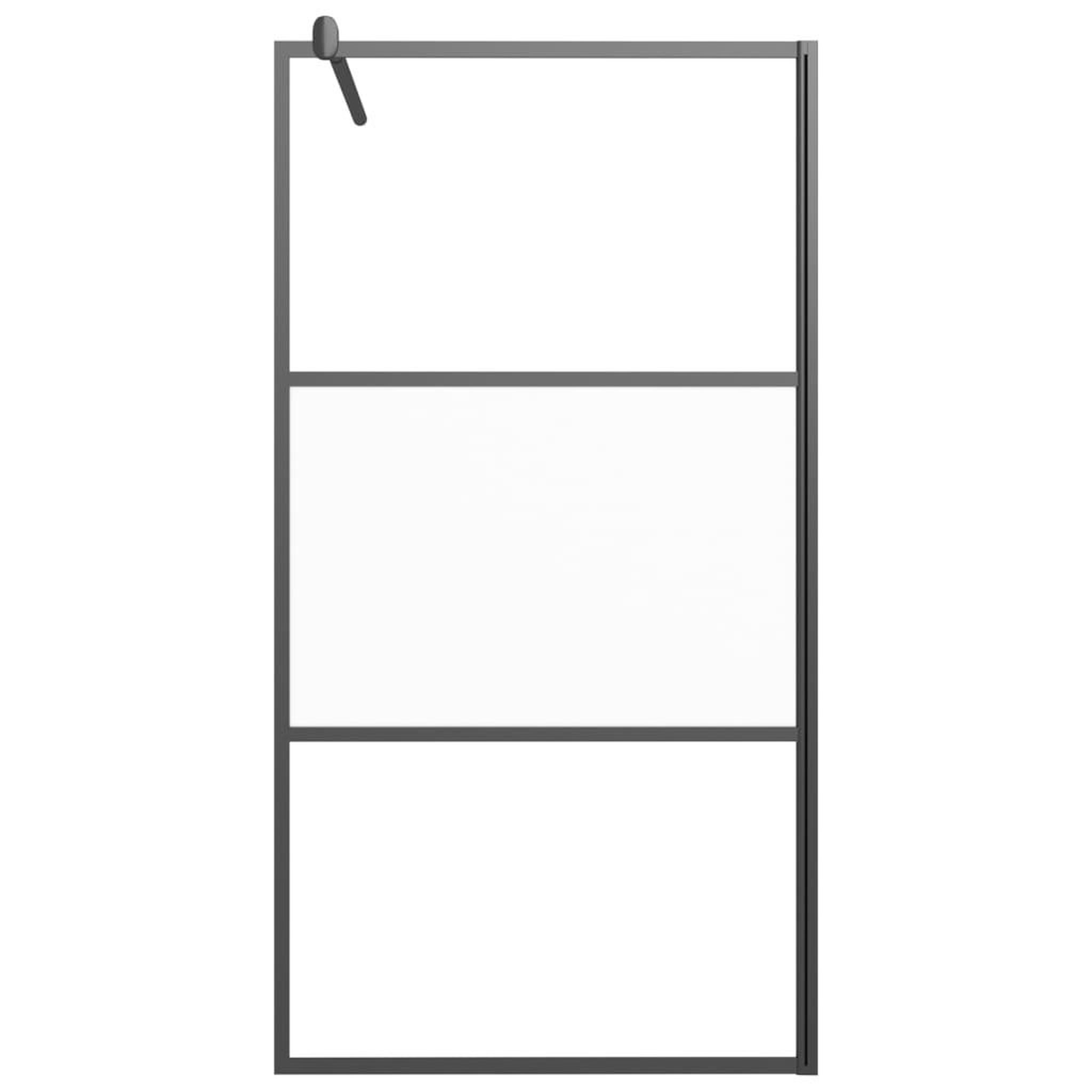 Voir la diapositive 3 : VIDAXL Paroi de douche 100x195 cm Verre ESG demi-depoli Noir