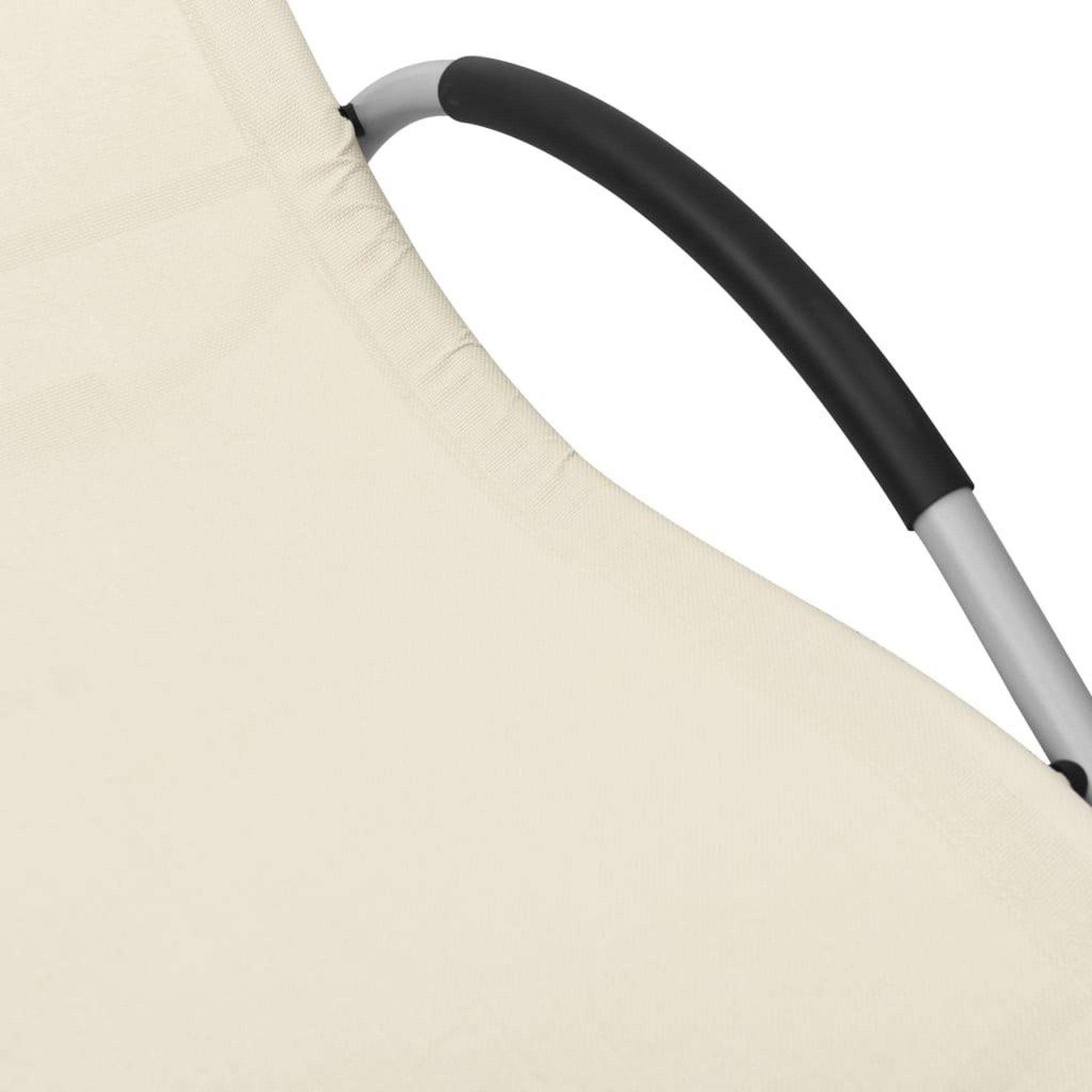 Voir la diapositive 5 : VIDAXL Chaise longue textilene creme et gris