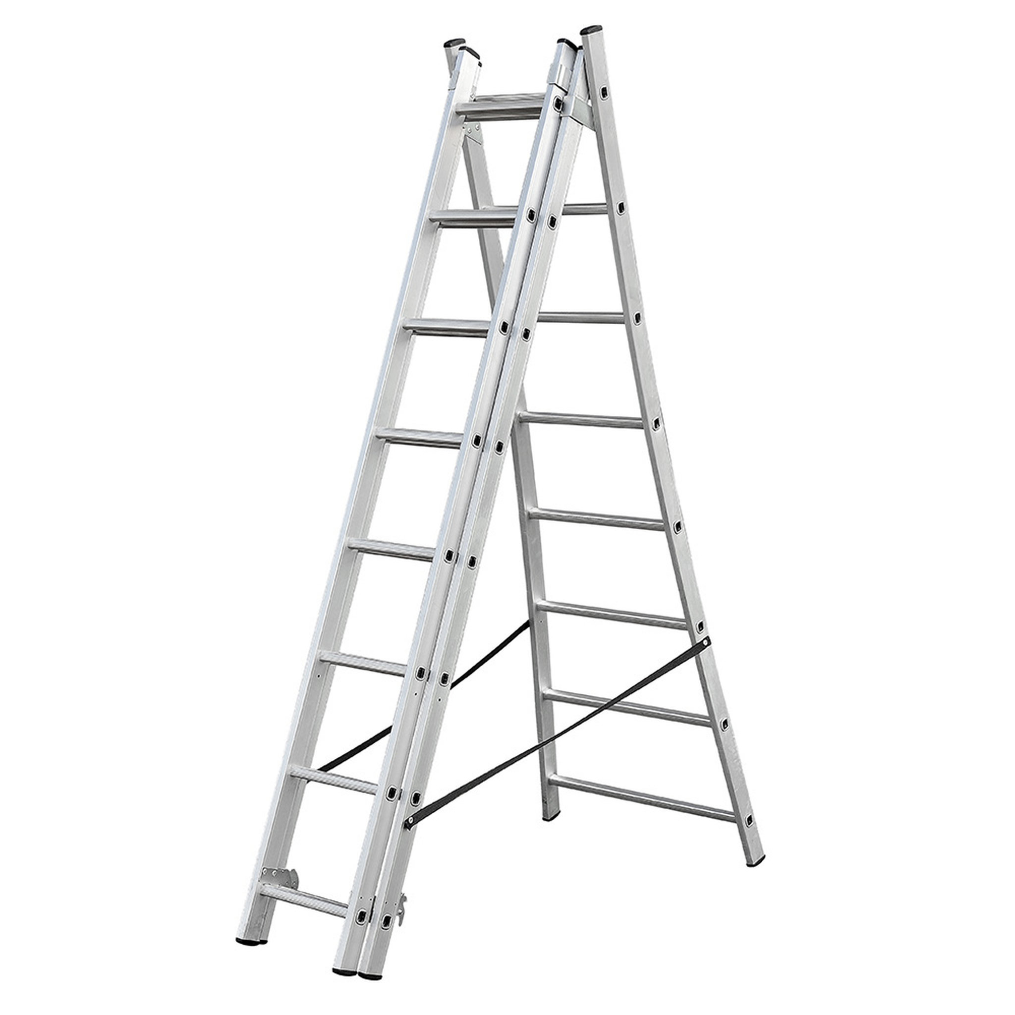 Voir la diapositive 4 : HAILO Echelle 3 plans 5m90 en aluminium - HOBBYSTEP