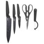 Voir la diapositive 4 : FIVE Set de Découpe Cuisine  Caractère  36cm Gris