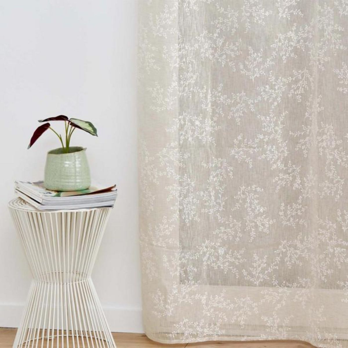 Paris Prix Paire de Voilages Passe-Tringle  Karla  70x200cm Taupe