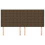 Voir la diapositive 3 : VIDAXL Tetes de lit 4 pcs Marron Fonce 90x5x78/88 cm Tissu