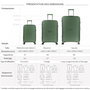 Voir la diapositive 2 : David Jones Lot 3 valises rigides dont 1 valise cabine TSA