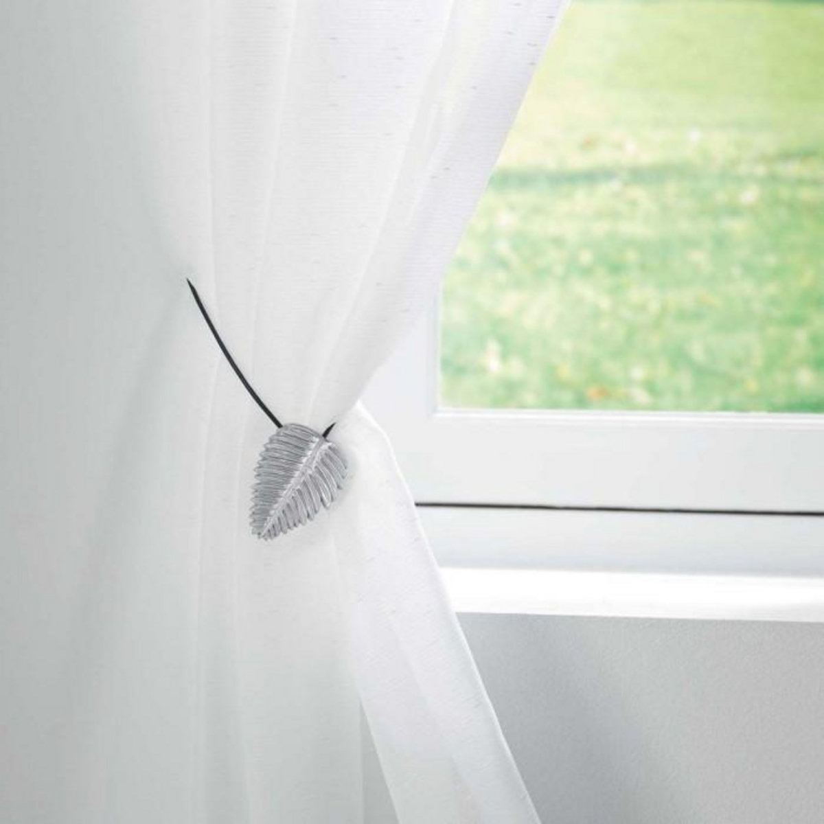 Paris Prix Embrasse de Rideau Aimantée  Zafara  33cm Argent