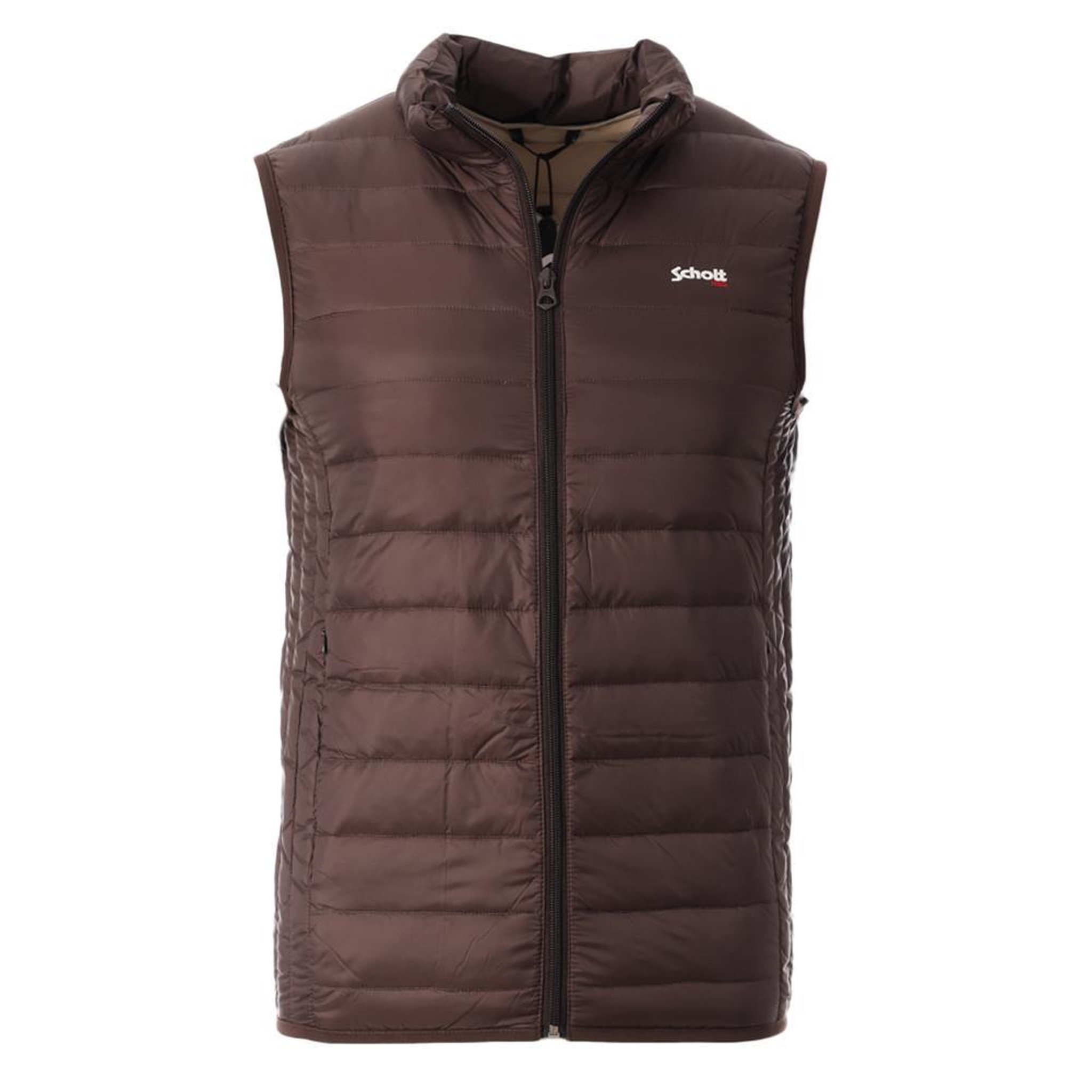 Schott Doudoune Sans Manches Marron Homme Schott OAKLANDVRS. Coloris disponibles : Marron