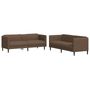 Voir la diapositive 2 : VIDAXL Ensemble de canapes 2 pcs marron tissu