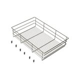 EMUCA SRL Tiroir en fil métallique pour armoires et dressings Quartz -  640mm (M80) -  Acier -  Titane