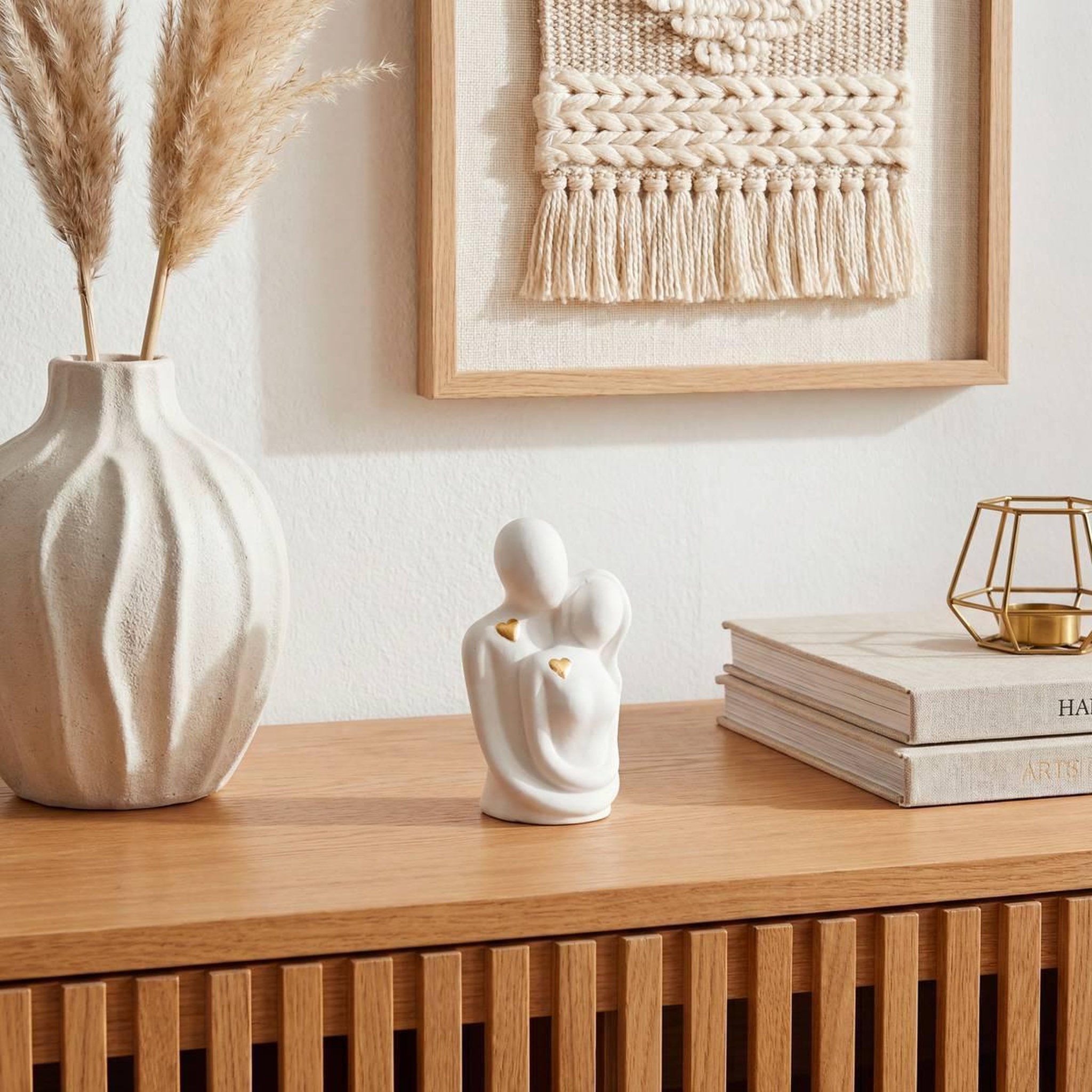 Voir la diapositive 2 : ATMOSPHERA Statuette Déco  Cléry  10cm Blanc