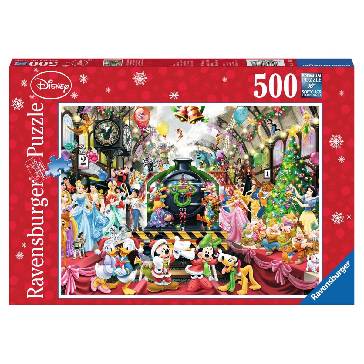 RAVENSBURGER Puzzle 500 pièces Le train de Noël Disney pas cher 