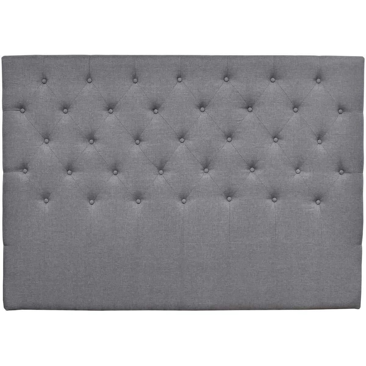 Habitat et Jardin Tête de lit capitonnée  Déco  - 149 cm - Gris - En tissu